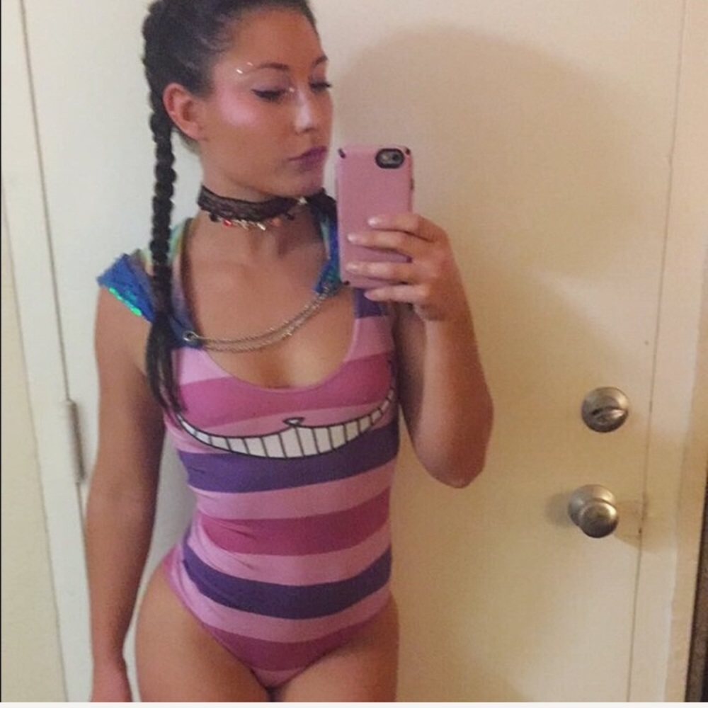 Cheshire Cat Stripped Bodysuit from iHeartraves